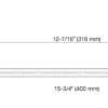 Edelstahltürgriff SUS304, 400 mm (15,8″) SSH-2540. Massiver Edelstahltürgriff aus rostfreiem Edelstahl V2A, satiniert matt, für Zimmertür, Produktionsmaschine, Zug, Bus, Spezialfahrzeug, von Sugatsune / LAMP® (Japan) – Bild 2