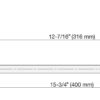 Edelstahltürgriff SUS304, 400 mm (15,8″) SSH-3240. Massiver Edelstahltürgriff aus rostfreiem Edelstahl V2A, satiniert matt, für Zimmertür, Produktionsmaschine, Zug, Bus, Spezialfahrzeug, von Sugatsune / LAMP® (Japan) – Bild 2