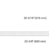 Edelstahltürgriff SUS304, 600 mm (23,7″) SSH-2560. Massiver Edelstahltürgriff aus rostfreiem Edelstahl V2A, satiniert matt, für Zimmertür, Produktionsmaschine, Zug, Bus, Spezialfahrzeug, von Sugatsune / LAMP® (Japan) – Bild 2