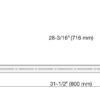 Edelstahltürgriff SUS304, 800 mm (31,5″) SSH-3280. Massiver Edelstahltürgriff aus rostfreiem Edelstahl V2A, satiniert matt, für Zimmertür, Produktionsmaschine, Zug, Bus, Spezialfahrzeug, von Sugatsune / LAMP® (Japan) – Bild 2