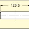 Einlassgriffmuschel aus Zinklegierung mit integriertem ausklappbarem Türstopper, Oberfläche: vernickelt, satiniert matt, 135 mm (5,4″) HH-P135SN. Einlassgriff HH-P135SN mit Anschlagspuffer für Schiebetüre, von Sugatsune / LAMP® (Japan) – Bild 5