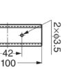 Einlassklappgriff aus Zinklegierung, Oberfläche: vernickelt, satiniert matt, 100 mm (4″) FH-100BK-00. Einlassgriff FH-100BK-00 für Büromöbel, Wohnmöbel, Küchenschränke, von Sugatsune / LAMP® (Japan) – Bild 4