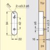 Einlassklappgriff aus Zinklegierung, Oberfläche: vernickelt, satiniert matt, 100 mm (4″) FH-100BK-00. Einlassgriff FH-100BK-00 für Büromöbel, Wohnmöbel, Küchenschränke, von Sugatsune / LAMP® (Japan) – Bild 5