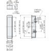 Einlassklappgriff aus Zinklegierung, Oberfläche: vernickelt, satiniert matt, 100 mm (4″) FH-100BK-00. Einlassgriff FH-100BK-00 für Büromöbel, Wohnmöbel, Küchenschränke, von Sugatsune / LAMP® (Japan) – Bild 3
