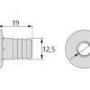 20 Stück hochwertige Einpressmutter mit Innengewinde M10, aus Stahl, Oberfläche: verzinkt, 22 mm (55/64″), 8035305. Praktische Einschlagmuffe mit Bund für Möbelverbindungen und viel mehr, von EMUCA – Bild 2