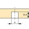 20 Stück hochwertige Einpressmutter mit Innengewinde M6, aus Stahl, Oberfläche: verzinkt, 13,6 mm (17/32″), 8066705. Praktische Einschlagmuffe mit Bund für Möbelverbindungen und viel mehr, von EMUCA – Bild 3