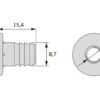 20 Stück hochwertige Einpressmutter mit Innengewinde M6, aus Stahl, Oberfläche: verzinkt, 13,6 mm (17/32″), 8066705. Praktische Einschlagmuffe mit Bund für Möbelverbindungen und viel mehr, von EMUCA – Bild 2