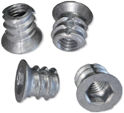 20 Stück hochwertige Einschraubmuffe mit M6 Innengewinde, Senkkopf mit Innensechskant und Abdeckrand, aus massivem Zinkdruckguss, 10 mm (0,4″), 8028001. Einschraubmutter für Möbel, Holzplatte, Spanplatte, Tisch und viel mehr, von EMUCA – Bild 4