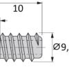 20 Stück hochwertige Einschraubmuffe mit M6 Innengewinde, Senkkopf mit Innensechskant und Abdeckrand, aus massivem Zinkdruckguss, 10 mm (0,4″), 8028001. Einschraubmutter für Möbel, Holzplatte, Spanplatte, Tisch und viel mehr, von EMUCA – Bild 2