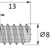 20 Stück hochwertige Einschraubmuffe mit M6 Innengewinde, Senkkopf mit Innensechskant und Abdeckrand, aus massivem Zinkdruckguss, 13 mm (0,6″), 8008001. Einschraubmutter für Möbel, Holzplatte, Spanplatte, Tisch und viel mehr, von EMUCA – Bild 2