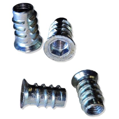 20 Stück hochwertige Einschraubmuffe mit M6 Innengewinde, Senkkopf mit Innensechskant und Abdeckrand, Oberfläche: verzinkt, 17 mm (0,7″), 8007705. Einschraubmutter für Möbel, Holzplatte, Spanplatte, Tisch und viel mehr, von EMUCA – Bild 4