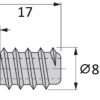 20 Stück hochwertige Einschraubmuffe mit M6 Innengewinde, Senkkopf mit Innensechskant und Abdeckrand, Oberfläche: verzinkt, 17 mm (0,7″), 8007705. Einschraubmutter für Möbel, Holzplatte, Spanplatte, Tisch und viel mehr, von EMUCA – Bild 2