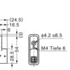 Hochwertiger Federklapphaken zum Einlassen, Oberfläche: dunkelgrau, 60 mm (2,4″), NF-60. Klapphaken mit Schließautomatik für Tinyhouse, Wohnmobil, Caravan, Yacht, Zug, Flugzeug, Bus und viel mehr, von Sugatsune / LAMP® (Japan) – Bild 3