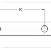 Hochwertige Garderobenleiste mit drei Haken, mit kugelförmigen Hakenspitzen, Oberfläche: silberfarbig, 240 mm (9,5″), MBF240-S. Kleiderstange für Flur, Büro, Hotel, Restaurant, Schlafzimmer und viel mehr, von Sugatsune / LAMP® (Japan) – Bild 2