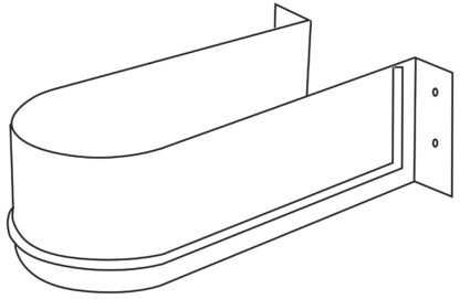 Gebogener Siphonausschnitt, aus Kunststoff, Oberfläche: anthrazitgrau, 3044423. Siphonschutz für Waschtischunterschrank, Küchenschrank, Badschrank, Siphon, Ablauf und vieles mehr, von EMUCA – Bild 4