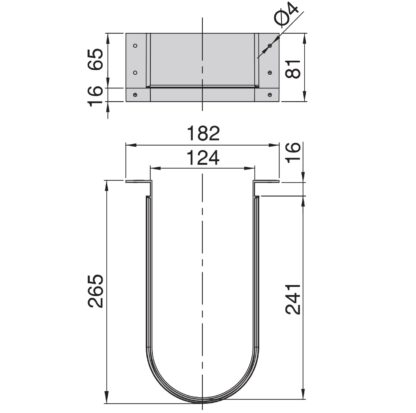 Gebogener Siphonausschnitt, aus Kunststoff, Oberfläche: anthrazitgrau, 3044423. Siphonschutz für Waschtischunterschrank, Küchenschrank, Badschrank, Siphon, Ablauf und vieles mehr, von EMUCA – Bild 2