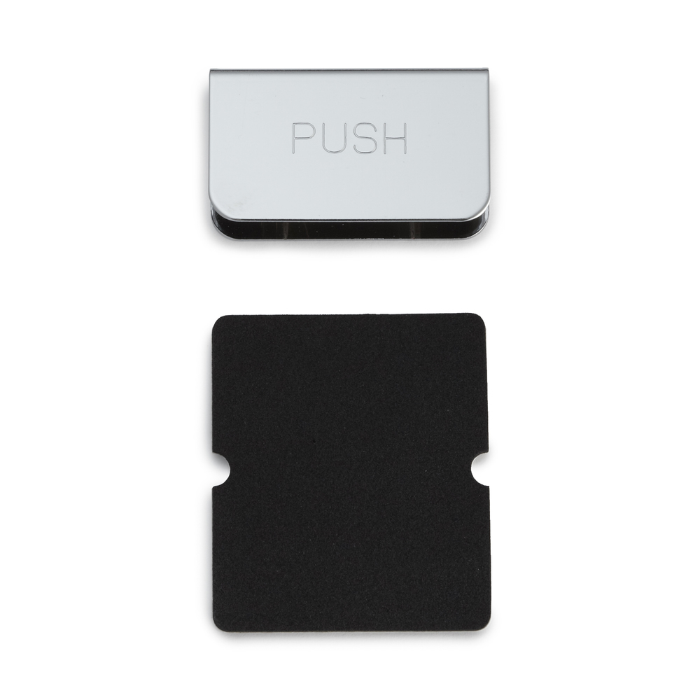 Gegenplatte für Glasstärke 5 mm (13/64″), aus Stahl, Oberfläche: verchromt, 40 mm (1-37/64″), K-130CR. Gegenstück für Glasschranktür, Magnetschnäpper und vieles mehr, von Sugatsune / LAMP® (Japan)