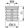 20 Stück hochwertiger Gewindeeinsatz mit Innengewinde M4, aus Nylon (PA), 11 mm (7/16″), 9047420. Praktische Einpressmuffe für Holzteile, Möbelverbindungen, Elektronikgehäuse und viel mehr, von EMUCA – Bild 2