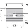 10 Stück gezahnter Holzverbinder, rechteckig, aus Stahl, Oberfläche: verzinkt, 18 mm (0,8″) 8200505. Rechteckige Verbindungsplatte, mit vier scharfen Zähnen E.SB für Holzplatten, Möbel, Schränke, Holzregale, von EMUCA – Bild 2