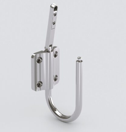 Großer drehbarer Haken mit Sicherungsklappe aus Edelstahl SUS304, 164 mm (6,5″), JN-T100. Seilhaken mit Sicherheitssperre aus V2A für Schiffbau, Außenbereich, feuchte Umgebung und viel mehr, von Sugatsune / LAMP® (Japan) – Bild 3