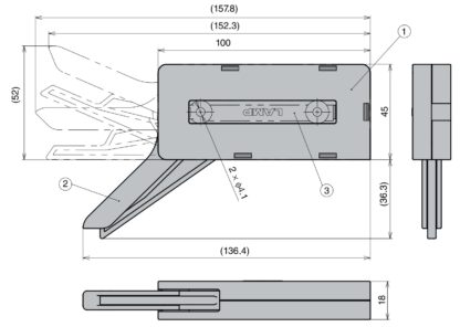 Schwerlast-Dämpfer für große und schwere Möbeltüren. Möbeldämpfer mit Zuhaltung von SUGATSUNE / Lamp (Japan) – Bild 8