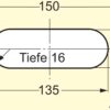 Hochwertige rechteckige Griffmuschel aus massiver Zinklegierung, Oberfläche: verchromt, 164 mm (6,5″) SD-160CR. Möbelgriff SD-160CR für Schubkasten, Schrank, Büromöbel, Schlafzimmermöbel, Küchenmöbel, von Sugatsune / LAMP® (Japan) – Bild 5
