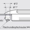 Hochwertige rechteckige Griffmuschel aus massiver Zinklegierung, Oberfläche: Weißbronze, satiniert matt, 130 mm (5,2″) UTZ-130WB. Möbelgriff UTZ-130WB für Schubkasten, Schrank, Büromöbel, Schlafzimmermöbel, Küchenmöbel, von Sugatsune / LAMP® (Japan) – Bild 4