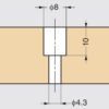 Hochwertige rechteckige Griffmuschel aus massiver Zinklegierung, Oberfläche: Weißbronze, satiniert matt, 130 mm (5,2″) UTZ-130WB. Möbelgriff UTZ-130WB für Schubkasten, Schrank, Büromöbel, Schlafzimmermöbel, Küchenmöbel, von Sugatsune / LAMP® (Japan) – Bild 3
