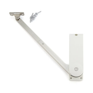 hochwertiger Klappenhalter, HDS-30HL-WT, von Sugatsune, weiß, Ausführung: links. Produktbild