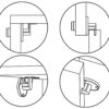 Hochwertiges Klappenschloss, aus Zamak, Ausführung: mit Generalschlüsselsystem J11, 14.03.004-1. Einlass-Klappenschloss für Klappen, Schiebetüren, Schränke und viel mehr, von SISO Denmark – Bild 7