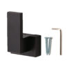 Hochwertiger Kleiderhaken, für Wandmontage, Tragkraft: 10 kg, Oberfläche: schwarz, PXB-UM05-101-BL. Designhaken für Garderobe, Wohnzimmer, Hotel, Restaurant und viel mehr, von Sugatsune / LAMP® (Japan)