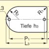 Kleine hochwertige Griffmuschel für Finger, aus massiver Zinklegierung, Oberfläche: Weißbronze, 55 mm (2,2″) HH-DN-40WB. Griffmulde HH-DN-40WB für Blechfronten, Holzfronten, Schubkästen, Schränke, Büromöbel, von Sugatsune / LAMP® (Japan) – Bild 4