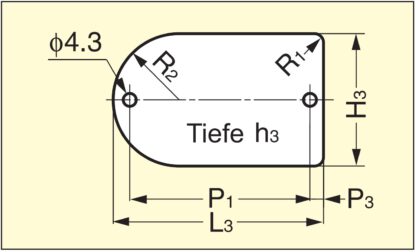 Kleine hochwertige Griffmuschel für Finger, aus massiver Zinklegierung, Oberfläche: Weißbronze, 55 mm (2,2″) HH-DN-40WB. Griffmulde HH-DN-40WB für Blechfronten, Holzfronten, Schubkästen, Schränke, Büromöbel, von Sugatsune / LAMP® (Japan) – Bild 4