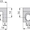 10 Stück kleine stabile Winkelverbinder aus massiver Zinklegierung, Oberfläche: vernickelt, 20 mm (0,8″) 8072507. Montagewinkel E.FB.20 für Regalboden, Bücherregal, Tisch, Schrank, von EMUCA – Bild 3