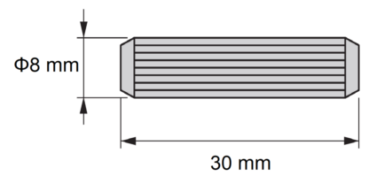 10 Stück Langholzdübel aus Buchenholz, Oberfläche: geriffelt, 30 mm (1,2″) 9091978. Holzdübel 9091978 für Holzpaneele, Holzverbindung, Möbelbau, Regalbau, von EMUCA – Bild 5