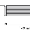 10 Stück Langholzdübel aus Buchenholz, Oberfläche: geriffelt, 40 mm (1,6″) 9094878. Holzdübel 9094878 für Holzpaneele, Holzverbindung, Möbelbau, Regalbau, von EMUCA – Bild 5