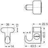 Extra starker Magnethaken, Tragkraft: 2 kg, Oberfläche: Elfenbein, 43,5 mm (1,8″), MJ-45I. Schlüsselhaken für Kühlschrank, Magnettafel, Schlüsselwand, Spind, Metallschrank, Metallwand und viel mehr, von Sugatsune / LAMP® (Japan) – Bild 4