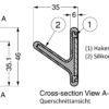 Starker Magnethaken, mit Silikon beschichtet, Oberfläche: Marineblau, 46 mm (1,9″), PXB-GN05M-101-NB. Silikonhaken für Kühlschrank, Magnettafel, Schlüsselwand, Spind, Metallschrank, Metallwand und viel mehr, von Sugatsune / LAMP® (Japan) – Bild 2
