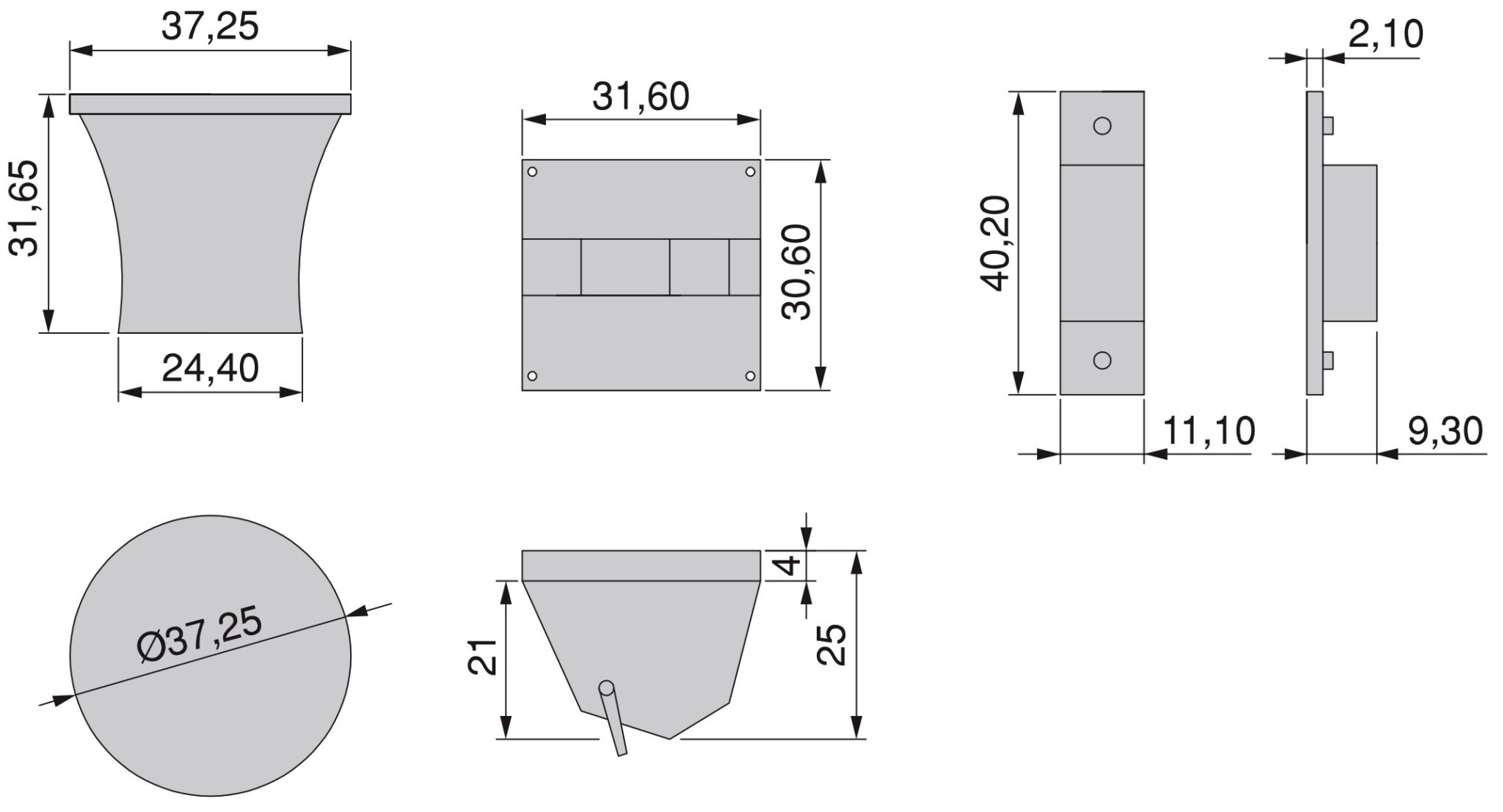 Schlüsselanhänger Aus Metall Mit Magnetschloss & Einkaufswagen-Chip – Personalisierbar Mit Zwillinge Gravur, 4,5x3,5 Cm