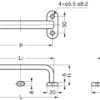 Hochwertiger massiver Edelstahlmöbelgriff aus SUS304 (V2A) mit Vierpunktbefestigung, 165 mm (6,5″) EC-H-165. Edelstahltürgriff EC-H-165 aus SUS304 (V2A) mit vier Befestigungslöchern für Boot, Yacht, Edelstahlküche, von Sugatsune / LAMP® (Japan) – Bild 2