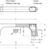 Hochwertiger massiver Gerätegriff aus Zinklegierung (ZDC), verchromt, satiniert matt mit weißen Abdeckkappen, 125 mm (5″) KMH-100-WT. Maschinengriff KMH-100-WT für Industrieschrank, Produktionsanlage, Maschinenbau, von Sugatsune / LAMP® (Japan) – Bild 2