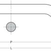Hochwertiger massiver Möbelgriff aus robuster Aluminiumlegierung, vernickelt, satiniert matt, 110 mm (4,4″) KK-M110SNI. Griff KK-M110SNI für Küchenschrank, Wohnzimmerschrank, Büromöbel, Schlafzimmermöbel, von Sugatsune / LAMP® (Japan) – Bild 2