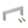 Hochwertiger massiver Möbelgriff aus Zinklegierung (ZDC) und Aluminiumlegierung, verchromt, satiniert matt, 109 mm (4,3″) XLA-HA96. Schrankgriff XLA-HA96 aus Zinklegierung (ZDC) und Aluminiumlegierung für Möbel, von Sugatsune / LAMP® (Japan)
