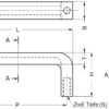 Hochwertiger massiver Möbelgriff aus Zinklegierung (ZDC), verchromt, 130 mm (5,2″) AKH-130. Schrankgriff AKH-130 aus Zinklegierung (ZDC) für Küchenschrank, Wohnzimmerschrank, Schlafzimmermöbel, Büromöbel, von Sugatsune / LAMP® (Japan) – Bild 2