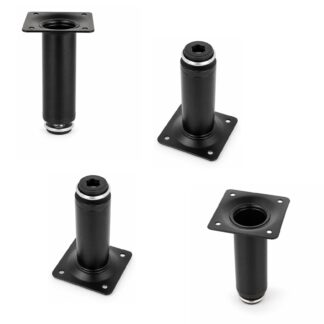 4 Stück hochwertiges Möbelbein, 06.09.412-0, Größe: 100 mm, von SISO, schwarz. Produktbild