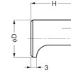 Hochwertiger Möbelknopfgriff aus ABS, Oberfläche: verchromt, satiniert matt, 12 mm (0,5″) SGL-12. Griffknopf aus Kunststoff für Schublade, Möbeltür, Küchenschrank und viel mehr, von Sugatsune / LAMP® (Japan) – Bild 2