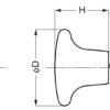 Hochwertiger Möbelknopfgriff aus Keramik, Oberfläche: weiß, 32 mm (1,3″) 232F. Griffknopf aus Keramik für Schublade, Möbeltür, Küchenschrank und viel mehr, von Sugatsune / LAMP® (Japan) – Bild 2