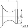 Hochwertiger Möbelknopfgriff aus Messing, Oberfläche: glänzend poliert, 25 mm (1″) KHE103-25PB. Griffknopf aus Messing für Schublade, Möbeltür, Küchenschrank, Büroschrank und viel mehr, von Sugatsune / LAMP® (Japan) – Bild 2
