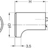 Hochwertiger Möbelknopfgriff aus Messing, Oberfläche: vernickelt, satiniert matt, 24 mm (1″) MRB-24. Griffknopf aus Messing für Schublade, Möbeltür, Küchenschrank, Büroschrank und viel mehr, von Sugatsune / LAMP® (Japan) – Bild 2