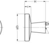Hochwertiger Möbelknopfgriff aus Messing, Oberfläche: vernickelt, satiniert matt, 30 mm (1,2″) TS-30. Griffknopf aus Messing für Schublade, Möbeltür, Küchenschrank, Büroschrank und viel mehr, von Sugatsune / LAMP® (Japan) – Bild 2
